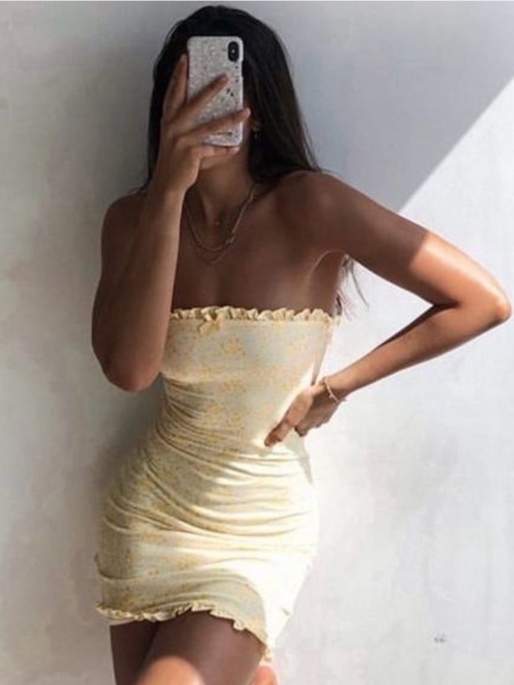 Tiger Mist Martina Cottagecore Bodycon Mini Dress